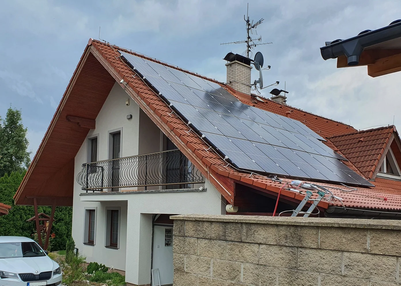 Solárne panely na rodinnom dome v Košiciach, okres Košice
