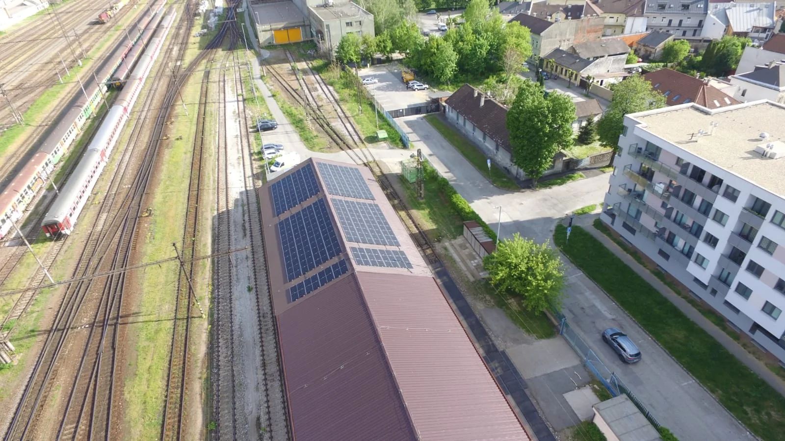 Solárne panely na priemyselnej hale v Košiciach, okres Košice